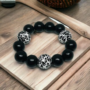 Bracelet en bois Léopard