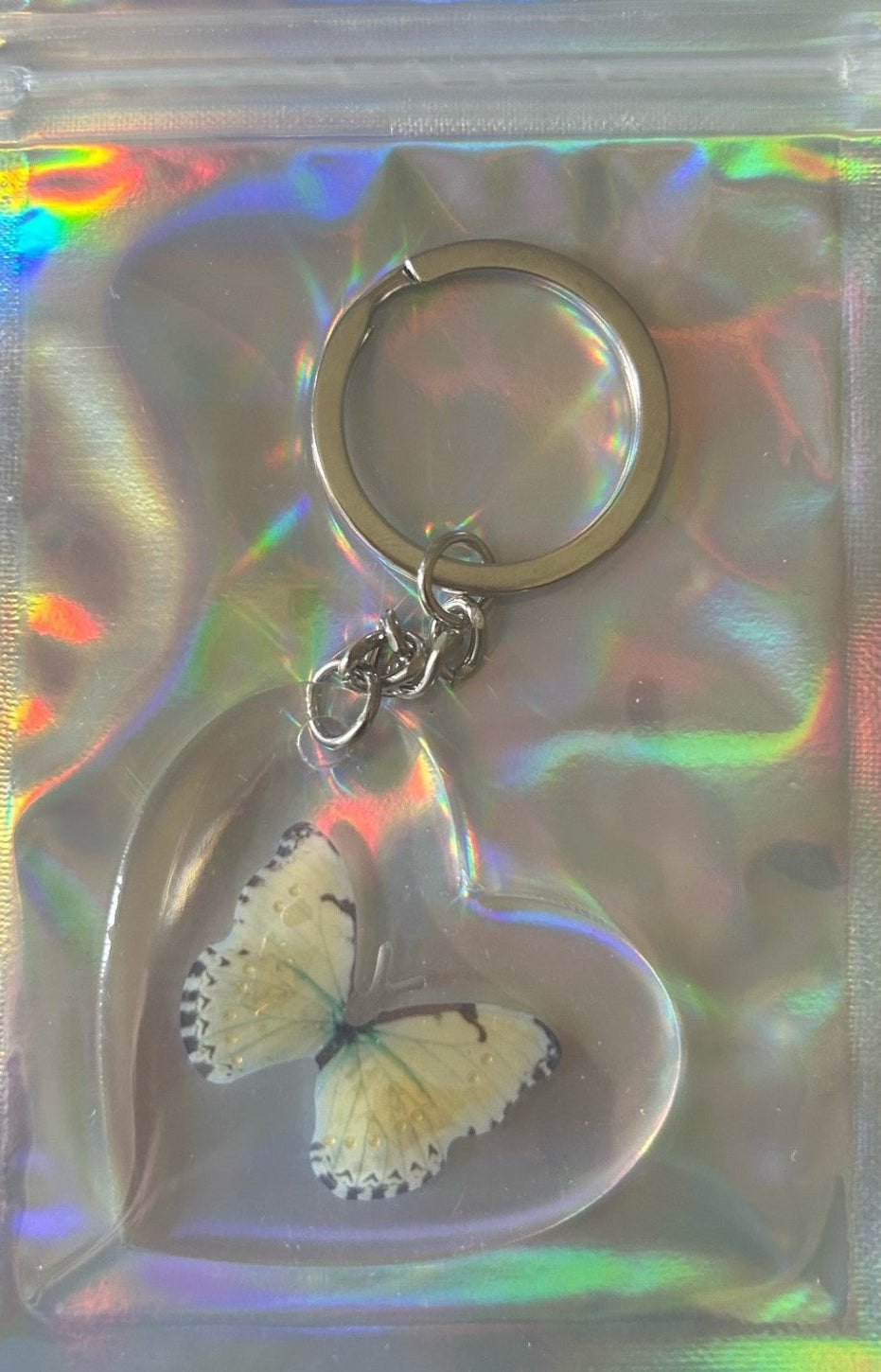Porte-clé Papillon fluorescent