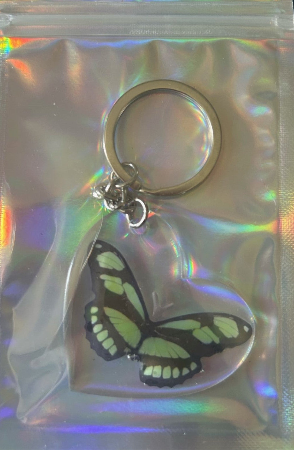 Porte-clé Papillon fluorescent