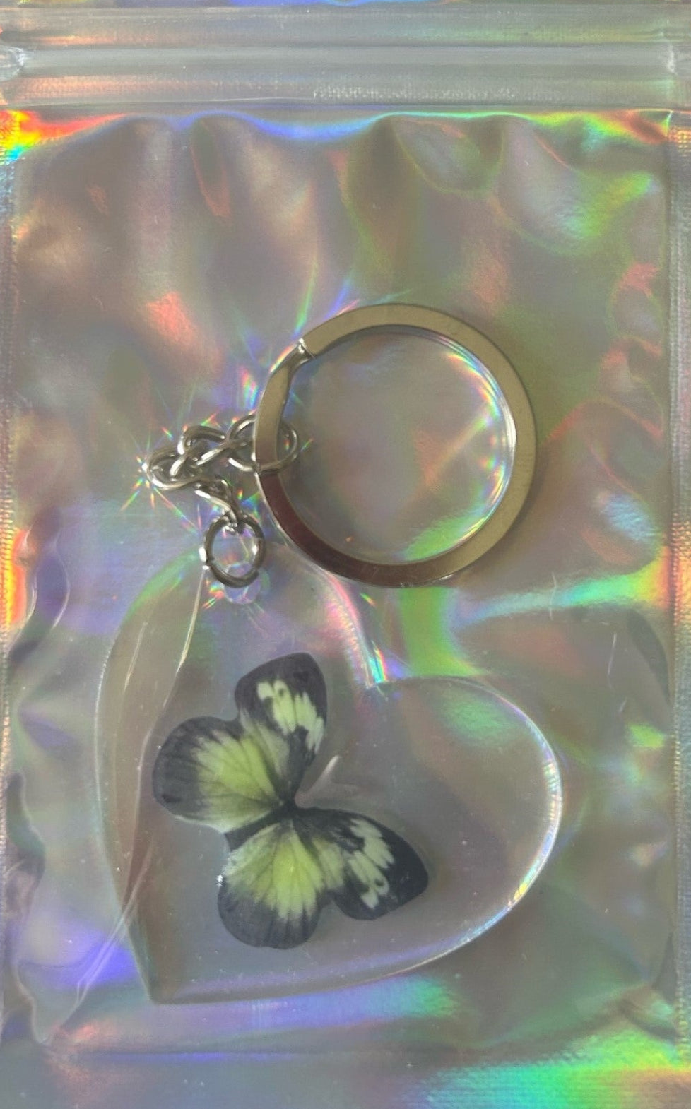 Porte-clé Papillon fluorescent