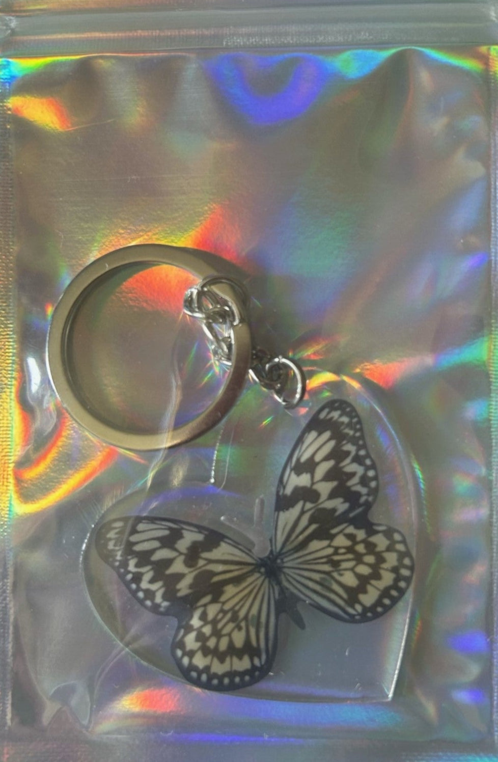 Porte-clé Papillon fluorescent
