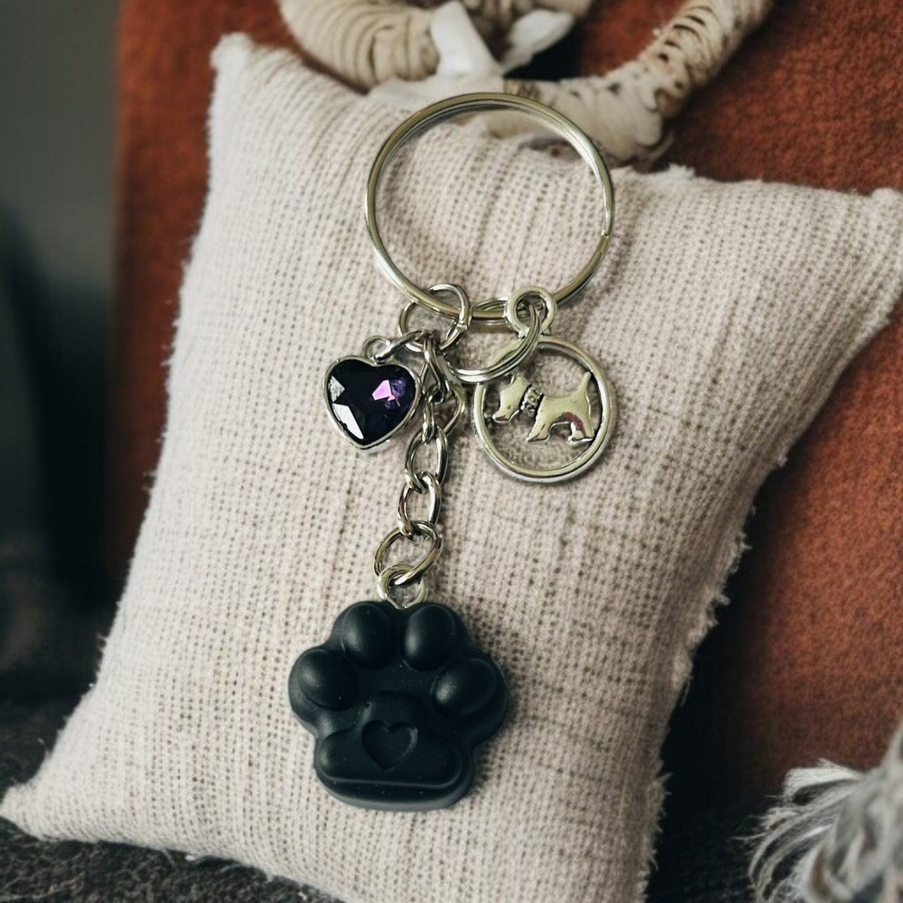 Porte-clé patte de chien