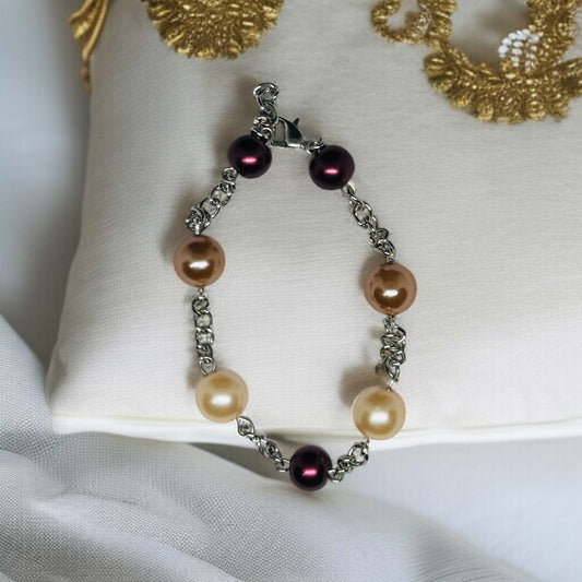 Bracelet en chaine perlé