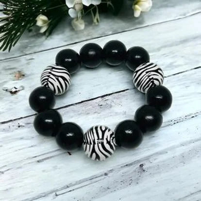 Bracelet en bois Zébré