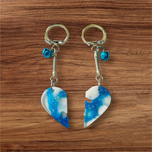 Epoxy Heart Keychain
