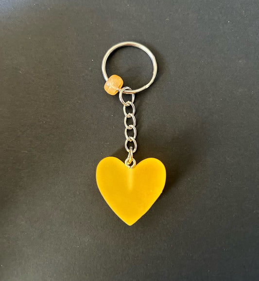 Epoxy Heart Keychain