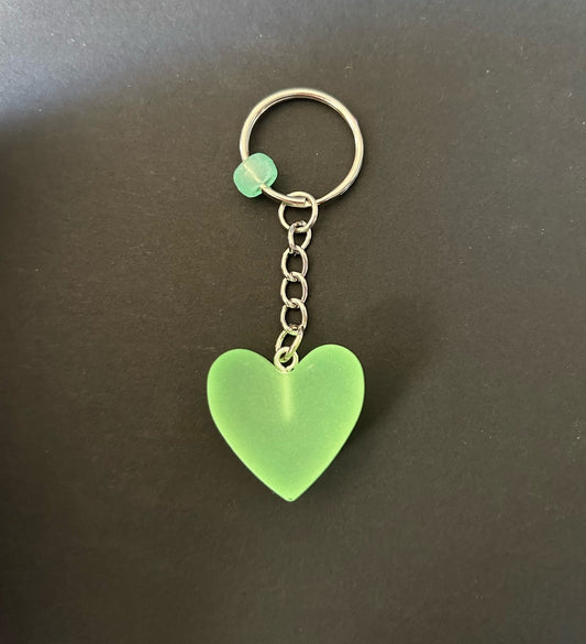 Epoxy Heart Keychain