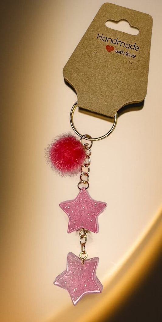 Porte-clé en époxy étoile