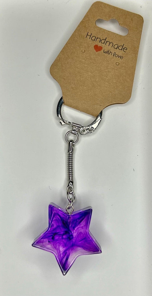 Epoxy Star Keychain