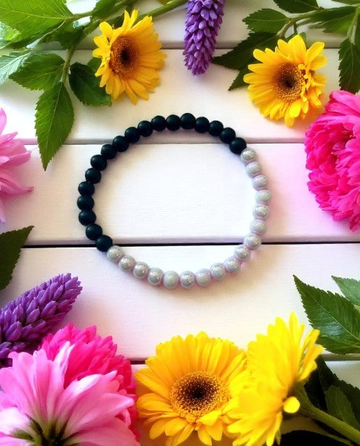 Bracelet noir et rose