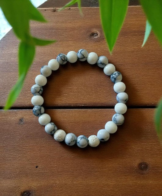 Bracelet howlite blanche