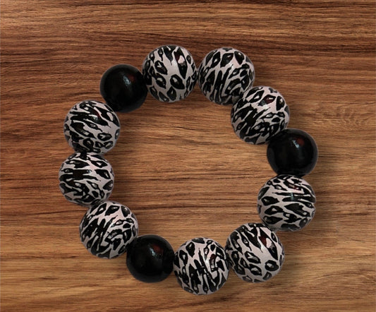 Bracelet Léopard en bois