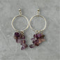 Amethyst stone earring