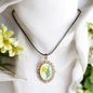 Collier fleur véritable jaune
