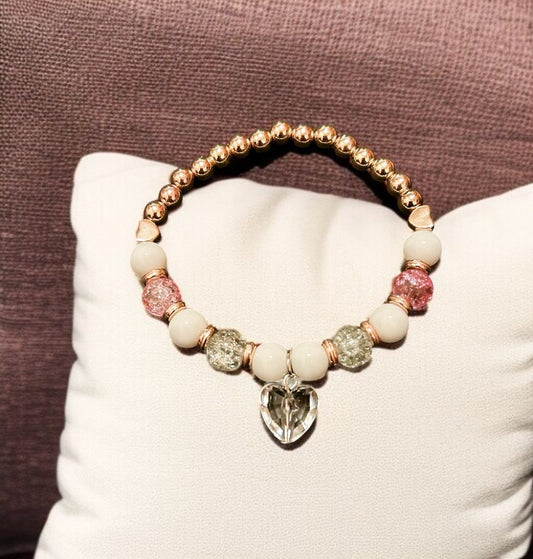 Bracelet cœur rosé