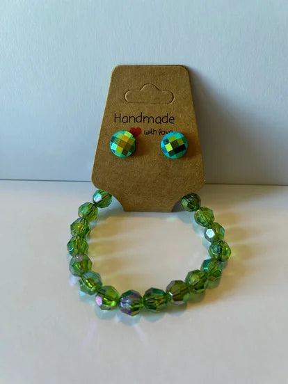 Minecraft Style Bracelet &amp; Earrings