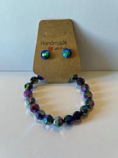 Minecraft Style Bracelet &amp; Earrings