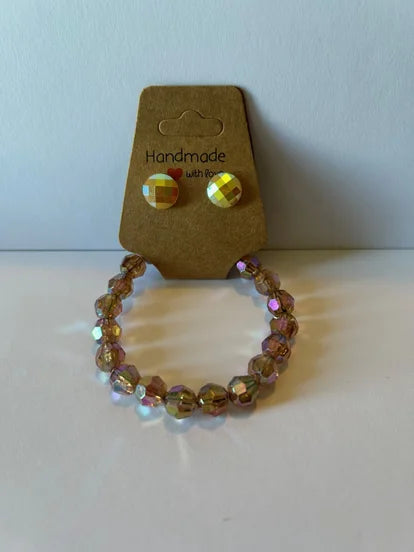 Minecraft Style Bracelet &amp; Earrings