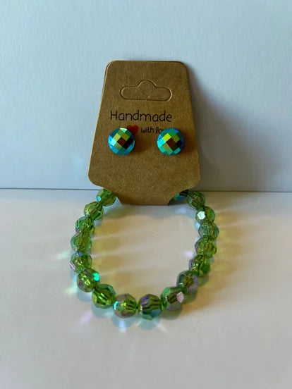 Minecraft Style Bracelet &amp; Earrings