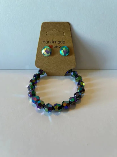 Minecraft Style Bracelet &amp; Earrings