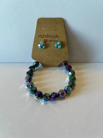 Minecraft Style Bracelet &amp; Earrings